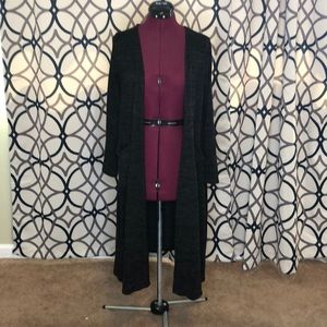 Long dark gray cardigan